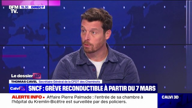 Grève à la SNCF: Notre enjeu est d'avoir une réponse rapide sur un recul du gouvernement, explique Thomas Cavel (CFDT Cheminots)