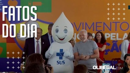 Lula é vacinado por Alckmin com a 5ª dose contra a Covid durante lançamento de campanha nacional