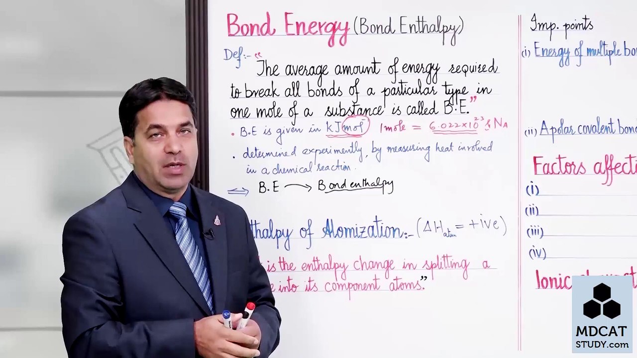 23 Bond Energy Lecture No23 Chapter 6 Chemistry Class 11 By Pgc Pgc Lectures Sir Wajid 7560