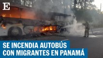 Se incendia autobús con migrantes en Panamá