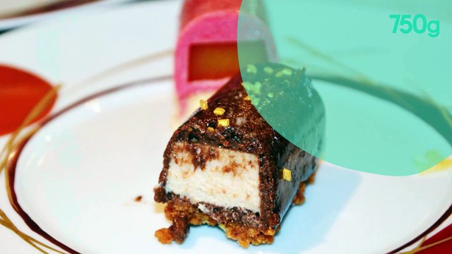 Bûche chocolat, marrons, rhum et spéculoos