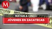 Balean a cinco jóvenes ante decenas de testigos en el municipio de Guadalupe, Zacatecas