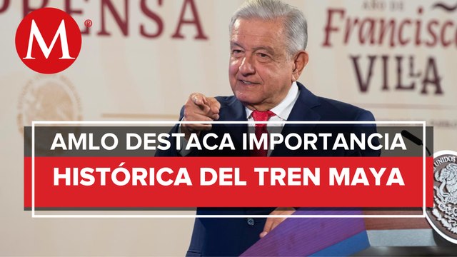 AMLO anuncia nueva sección todos los lunes sobre avances del Tren Maya en La Mañanera