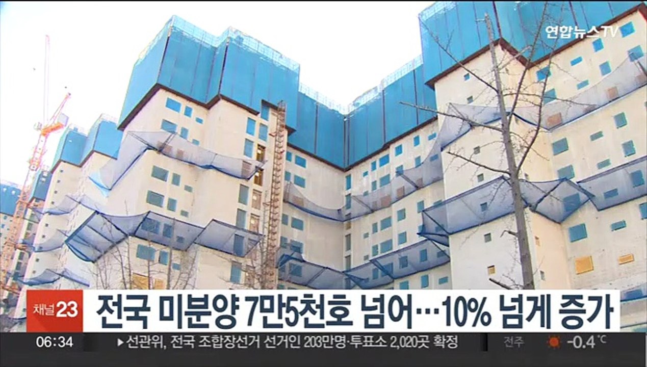 전국 미분양 7만5천호 넘어…10% 넘게 증가