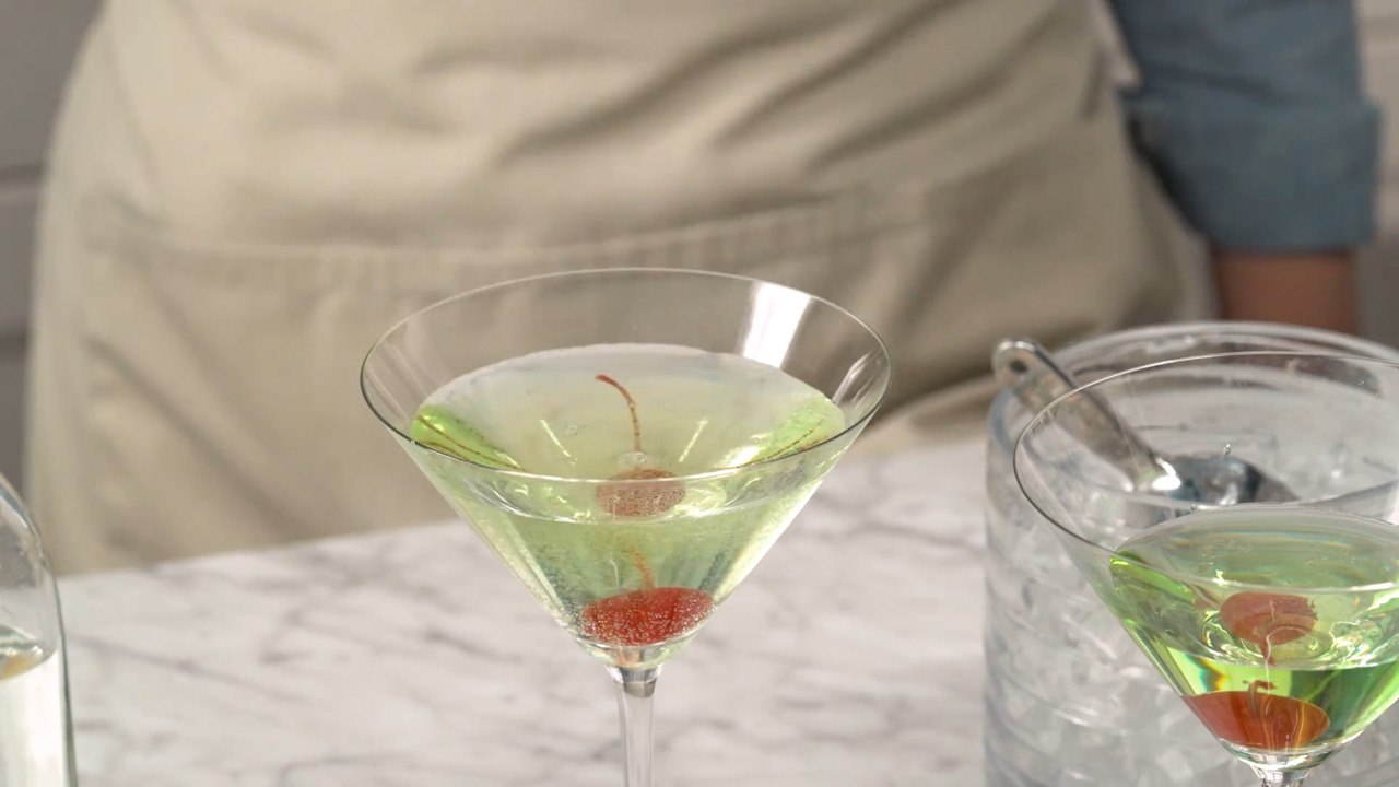 How to Make a Sour Apple Martini