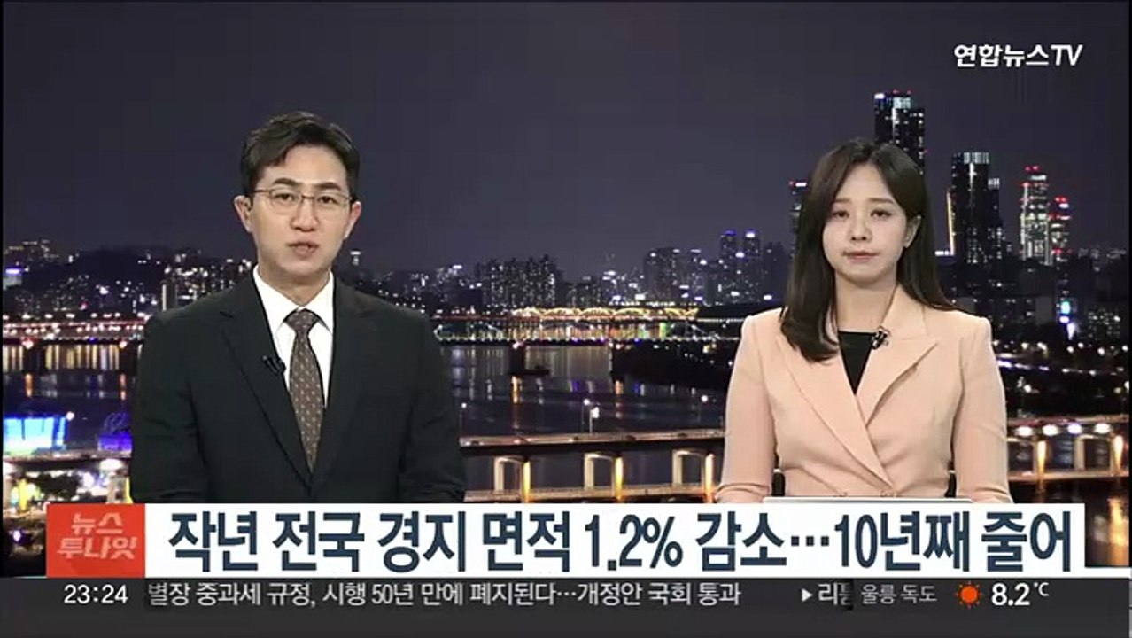 작년 전국 경지 면적 1.2% 감소…10년째 줄어