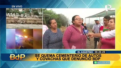 El Agustino: se quema cementerio de autos y covachas que denunció BDP