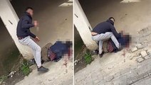 Aydın'da kan donduran görüntü! Sokak ortasında yere yatırdığı adamı defalarca bıçakladı