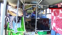 Hatay'da şoförlük yaptığı otobüs, depremden sonra evi̇ oldu