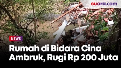 Rumah di Bidara Cina Ambruk saat Kali Ciliwung Meluap, Kerugian Ditaksir Capai Rp200 Juta
