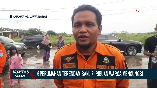 Ribuan Rumah di Karawang Terendam Banjir Akibat Luapan Sungai Cikaranggelam