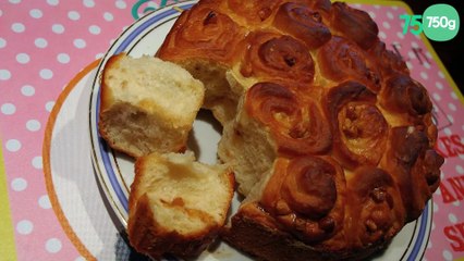 Brioche bouquet de fleurs au sirop d'érable