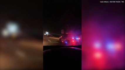 Video shows downed power lines in Oklahoma City after tornado rips through