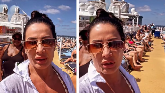 Scheila Carvalho detalha problema em piscina de navio: 'Perrengue chique
