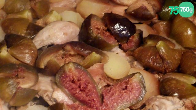 Râble de lapin aux figues et aux pommes