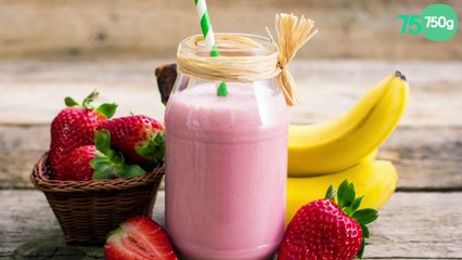 Smoothie banane-fraise-vanille