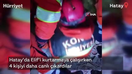Elif'i kurtarmaya çalışırken 4 kişiyi daha canlı çıkardılar