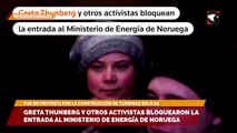 Greta Thunberg y otros activistas bloquearon la entrada al Ministerio de Energía de Noruega