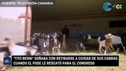 ‘Tito Berni’ soñaba con retirarse a cuidar de sus cabras cuando el PSOE le rescató para el Congreso