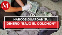 Ejército mexicano incauta millones de dólares que el 'narco' guardaba “bajo el colchón”
