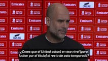 La irónica respuesta de Guardiola acerca de las opciones al título del Manchester United