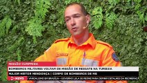 Bombeiros de Minas voltam de missão de resgate na Turquia