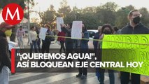 Vecinos de la colonia Nueva Industrial Vallejo bloquean Eje Central por falta de agua