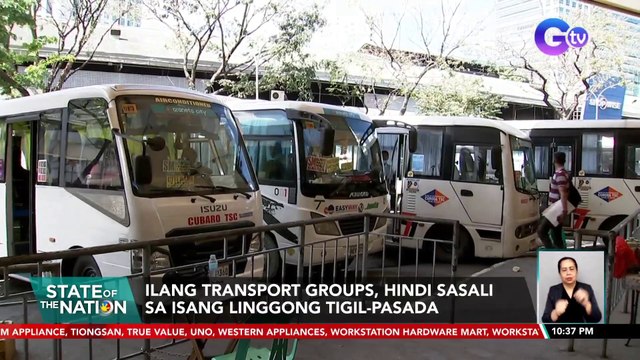 Ilang transport groups, hindi sasali sa isang linggong tigil-pasada | SONA