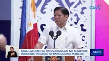 Mga layunin sa pagpapaunlad ng maritime industry, inilatag ni Pangulong Marcos | Saksi
