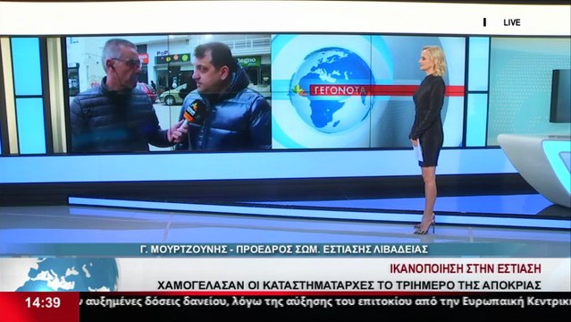 Ο Πρόεδρος του σωματείου εστίασης Λιβαδειάς, Γ. Μουρτζούνης, στο STAR