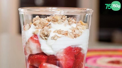 Trifle fraises et muesli