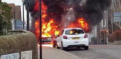 Video shows huge car fire in Arundel as firefighters tackle blaze