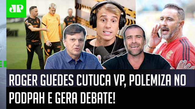 O QUE É ISSO? O Roger Guedes... Jogador CUTUCA Vítor Pereira, POLEMIZA no Podpah e GERA DEBATE!