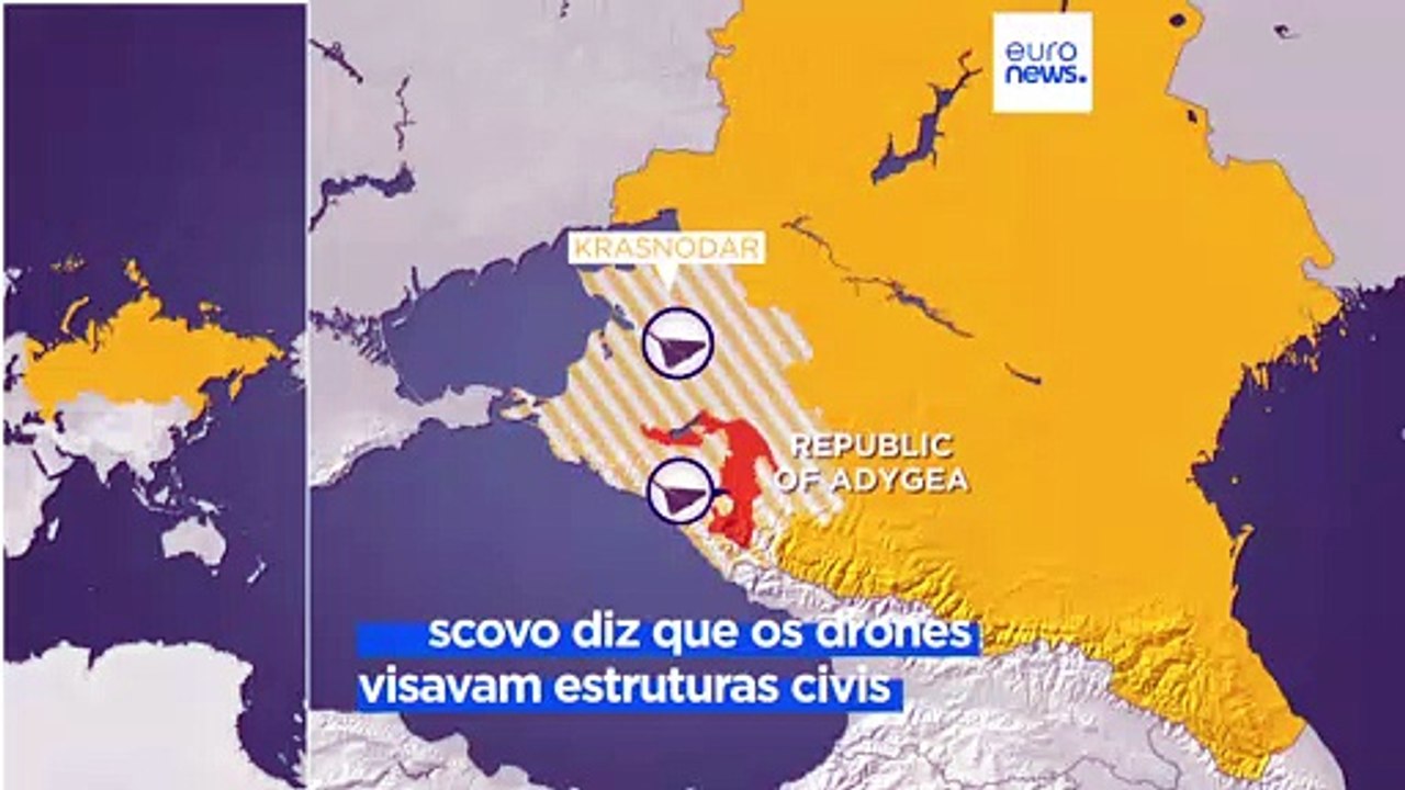 Rússia abateu dois drones ucranianos e um terceiro aparelho caiu em Moscovo