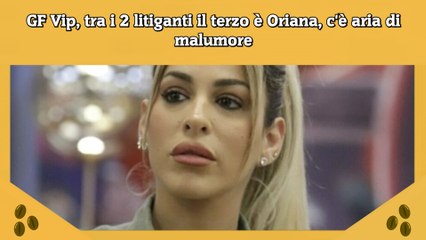 GF Vip, tra i 2 litiganti il terzo è Oriana, c'è aria di malumore