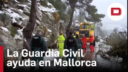 La Guardia Civil interviene en Mallorca por el temporal Juliette