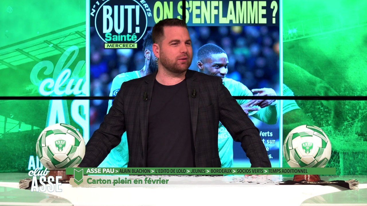 À la UNE : le carton plein de l'ASSE en février / Le "J'aime/J'aime pas" d'Alain Blachon / L'Edito de Lolo / Les Socios Verts montent en puissance / Le temps additionnel.