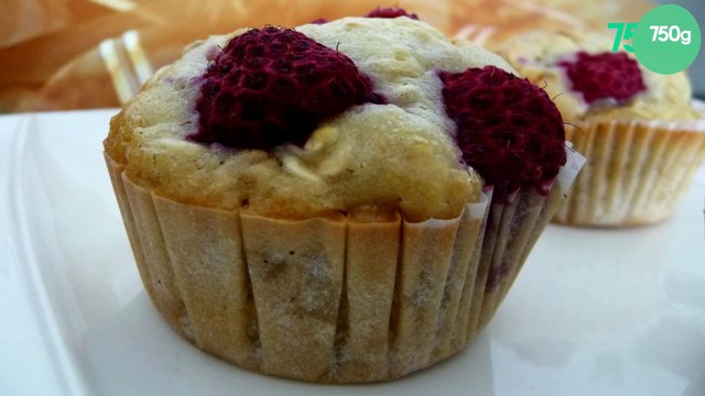 Muffins aux framboises & flocons d'avoine