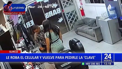 Surco: Delincuente roba celular en barbería y vuelve para pedir la clave