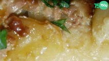 Confit de pommes de terre à la crème de foie gras