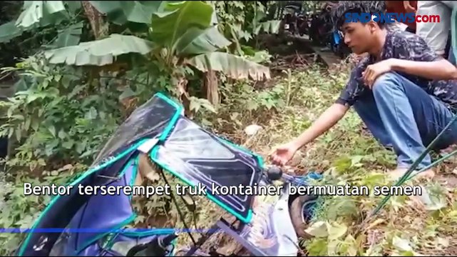 Terserempet Truk Kontainer, Bentor Terjun ke Sungai di Pangkep