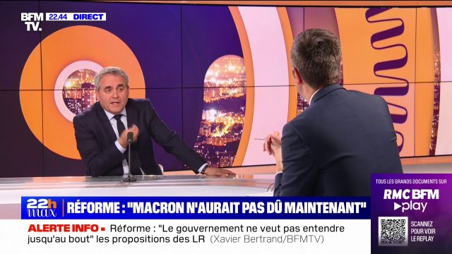 Xavier Bertrand sur les retraites: Je ne voterais pas une réforme tant que les conditions de justice ne sont pas réunies