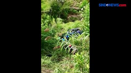 Hindari Anak Sekolah, Minibus di Toraja Terjun ke Jurang Sedalam 30 Meter