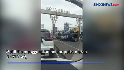 Polisi Telusuri Mobil Pelat Merah yang Viral karena Salah Jalur di Bekasi