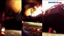 Diduga Korselting, Dua Kapal Kayu Terbakar di Parepare