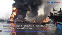 Belasan Kapal Nelayan di Pelabuhan Pelindo Tegal Ludes Terbakar