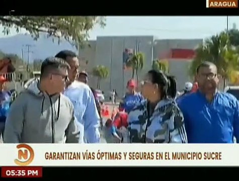 Aragua | Avanzan trabajos para mejorar la vialidad y los servicios públicos en el mcpio. Sucre