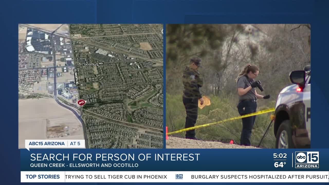 Queen Creek police search for possibly armed person near Ellsworth Rd. and Sierra Park Blvd.