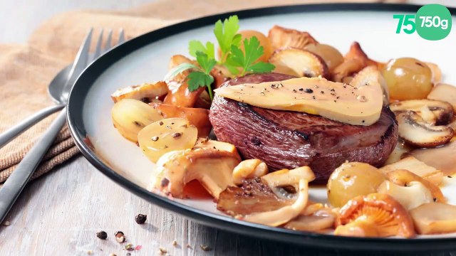 Médaillons de magret rossini sur poêlée automnale