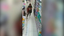 Câmera de segurança registra mulher furtando perfumes importados em farmácia no Centro